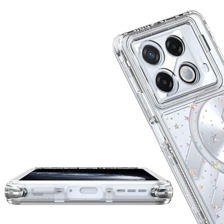 For Infinix GT 20 Pro / Note 40 4G Transparent Acrylic Laser Paper Phone Case