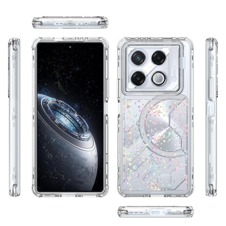 For Infinix GT 20 Pro / Note 40 4G Transparent Acrylic Laser Paper Phone Case