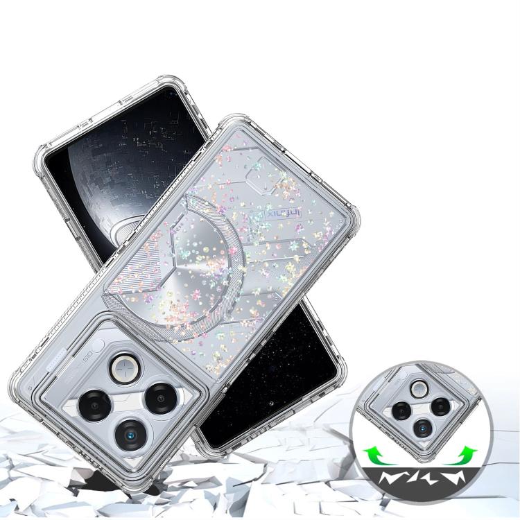 For Infinix GT 20 Pro / Note 40 4G Transparent Acrylic Laser Paper Phone Case