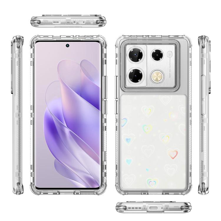 For Infinix GT 20 Pro / Note 40 4G Transparent Acrylic Laser Paper Phone Case