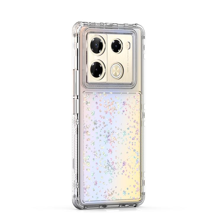 For Infinix Note 40 Pro Transparent Acrylic Laser Paper Phone Case