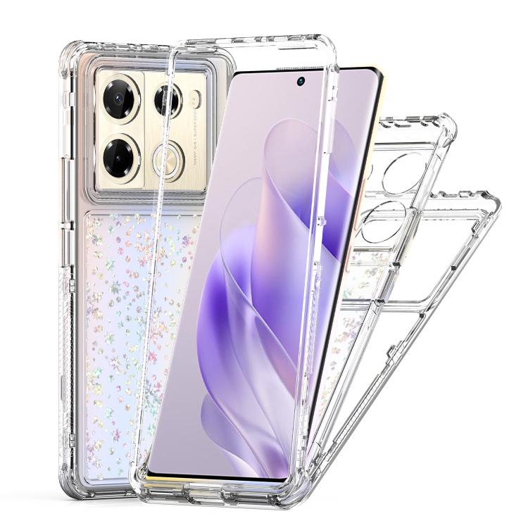 For Infinix Note 40 Pro Transparent Acrylic Laser Paper Phone Case