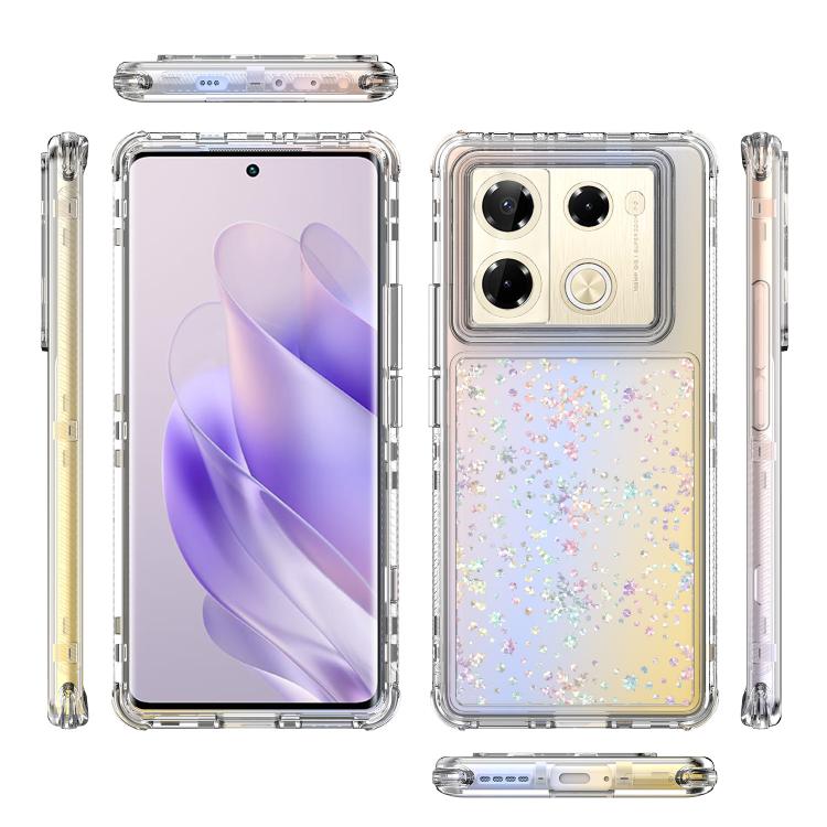 For Infinix Note 40 Pro Transparent Acrylic Laser Paper Phone Case