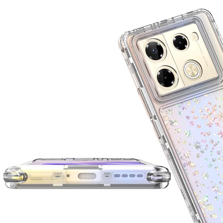 For Infinix Note 40 Pro Transparent Acrylic Laser Paper Phone Case