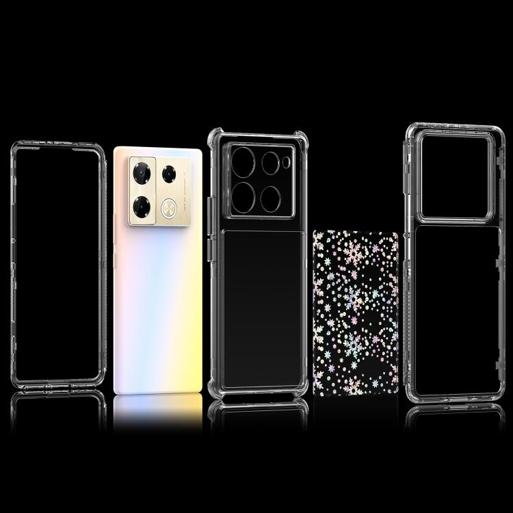 For Infinix Note 40 Pro Transparent Acrylic Laser Paper Phone Case