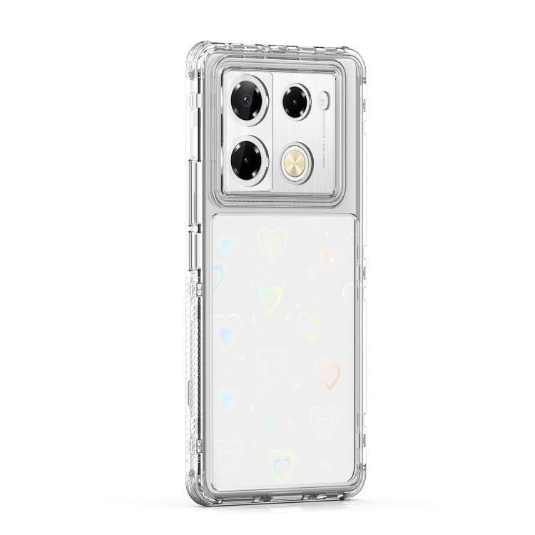 For Infinix Note 40 Pro Transparent Acrylic Laser Paper Phone Case