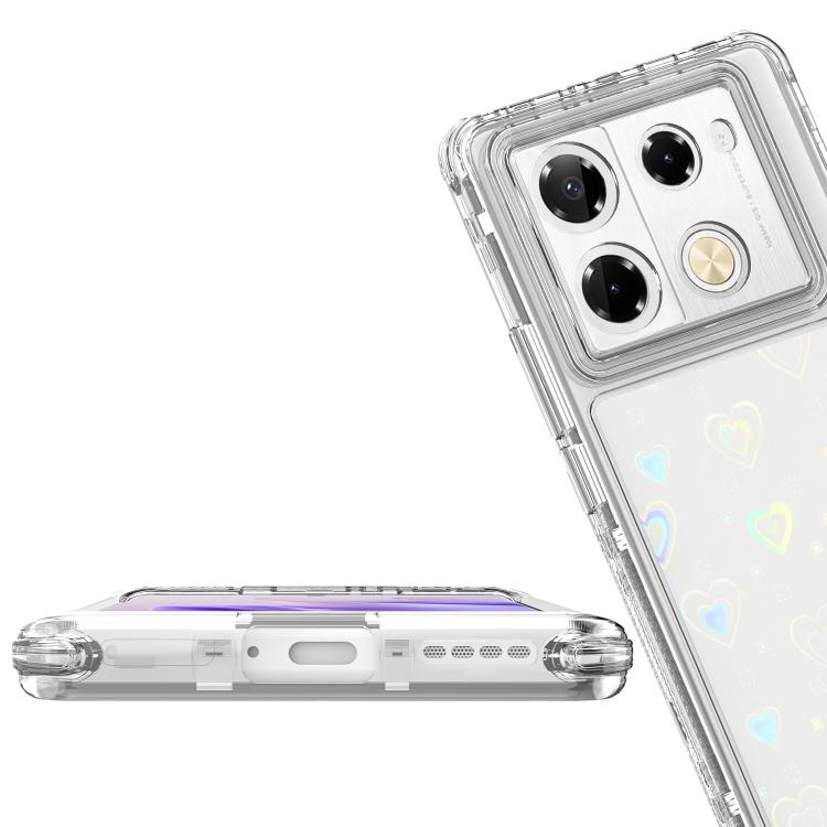 For Infinix Note 40 Pro Transparent Acrylic Laser Paper Phone Case