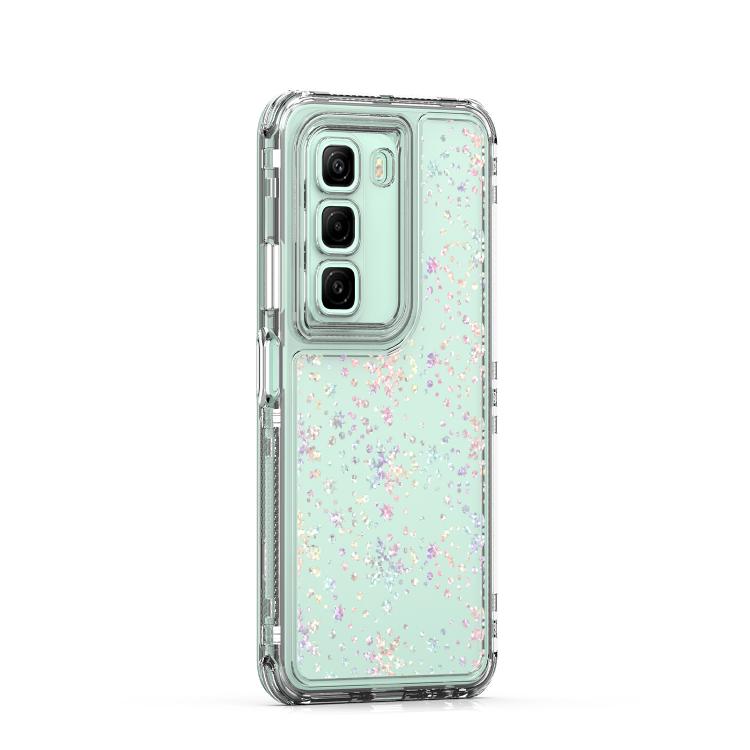 For Infinix Hot 50 4G Transparent Acrylic Laser Paper Phone Case