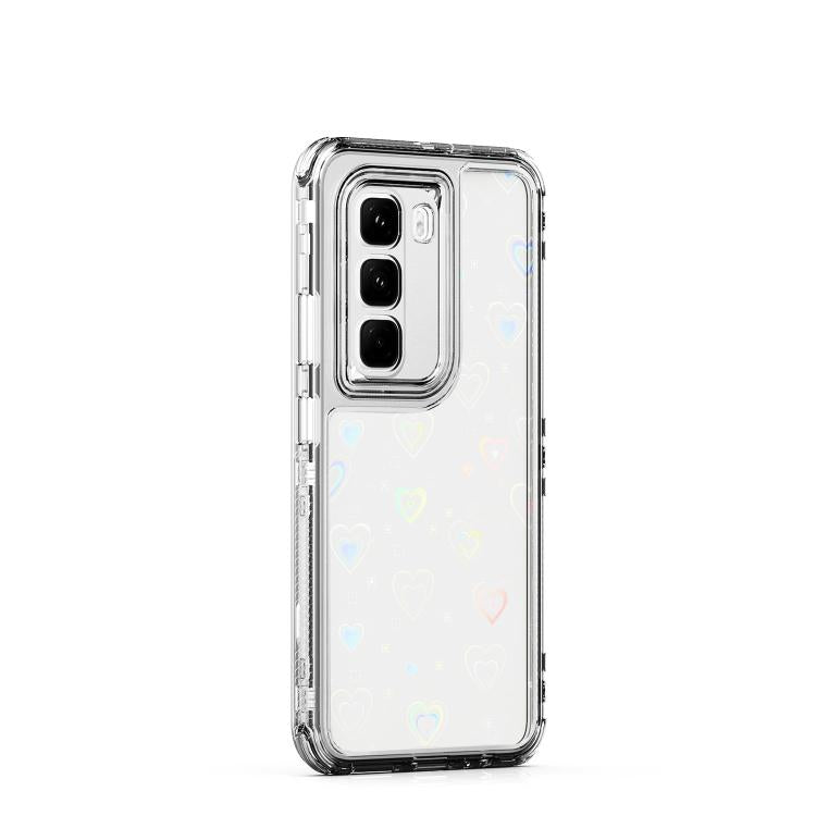 For Infinix Hot 50 4G Transparent Acrylic Laser Paper Phone Case