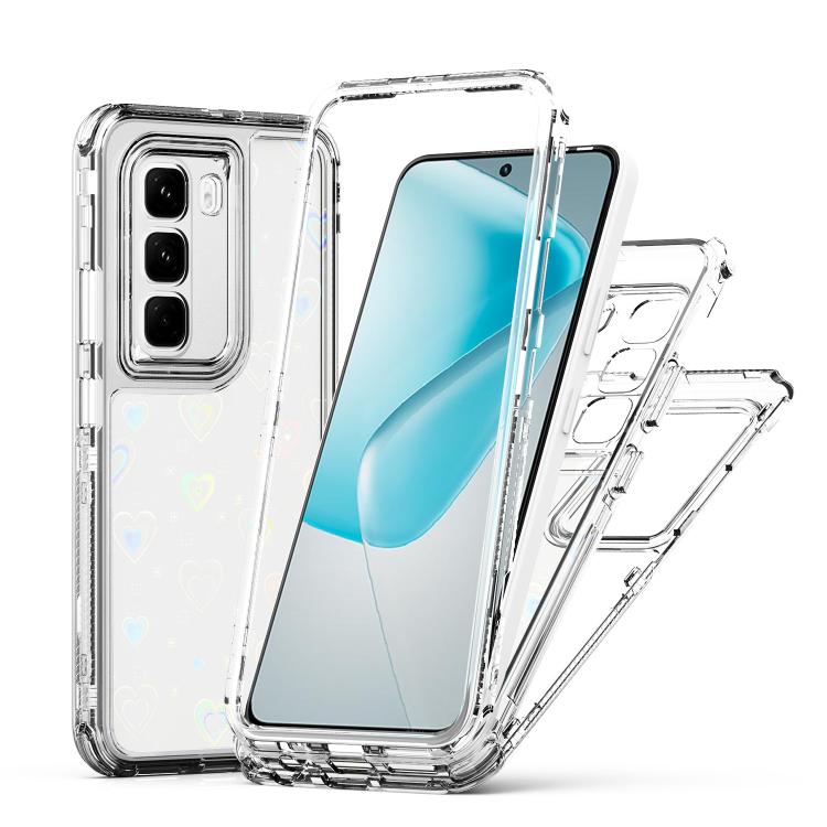 For Infinix Hot 50 4G Transparent Acrylic Laser Paper Phone Case
