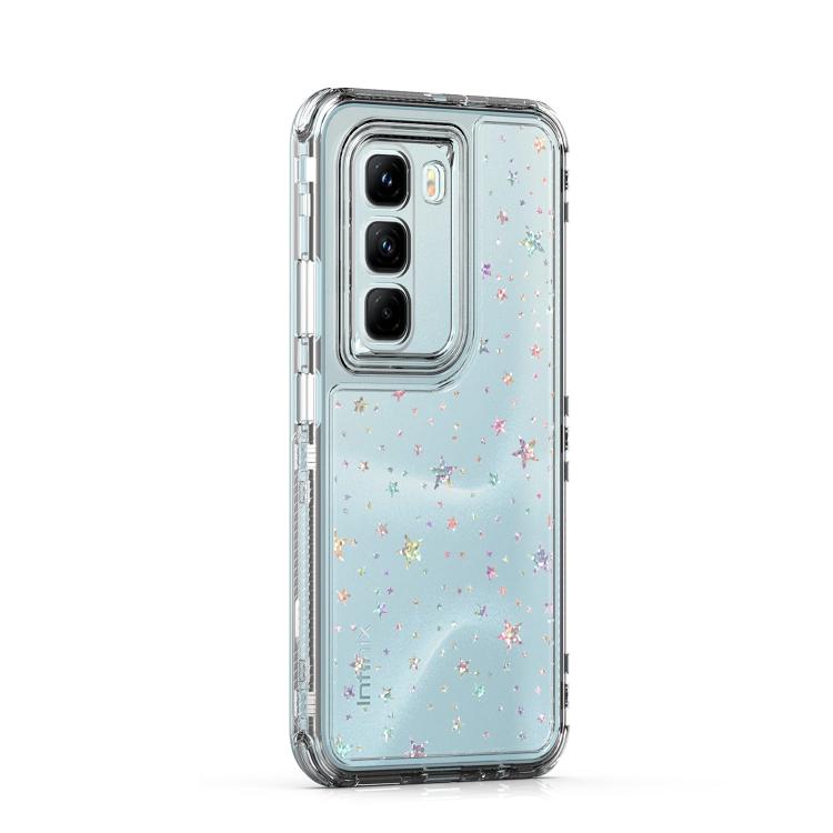 For Infinix Hot 50 Pro 4G Transparent Acrylic Laser Paper Phone Case