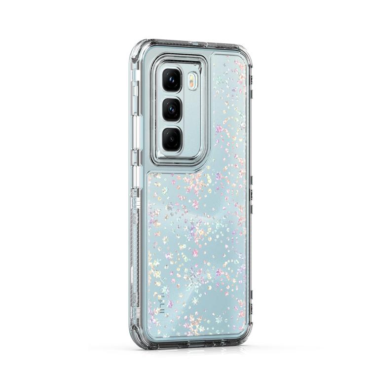 For Infinix Hot 50 Pro 4G Transparent Acrylic Laser Paper Phone Case