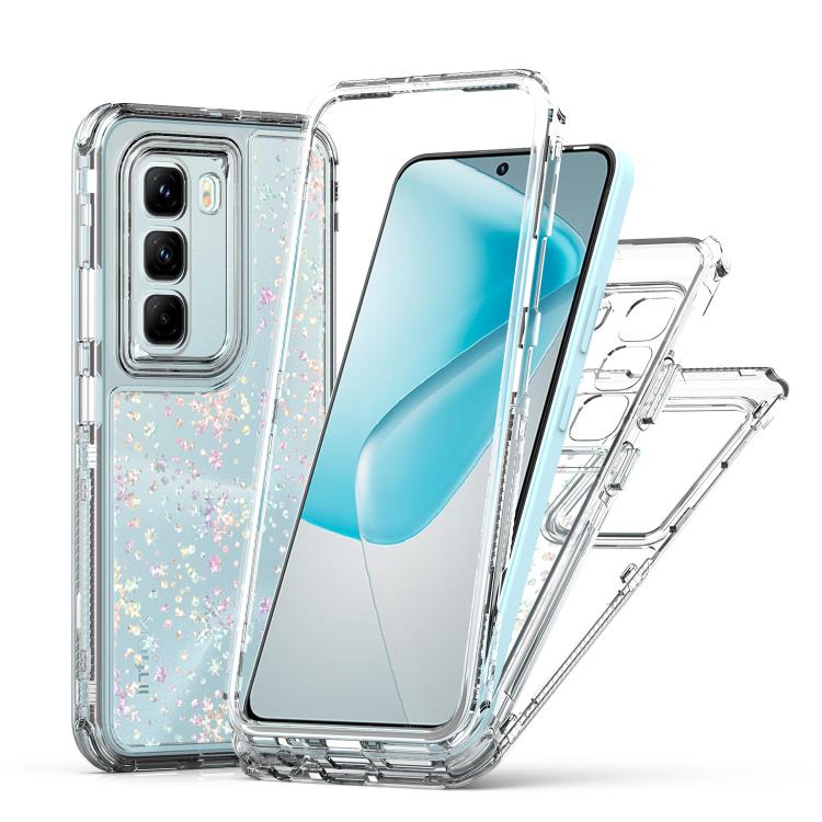 For Infinix Hot 50 Pro 4G Transparent Acrylic Laser Paper Phone Case