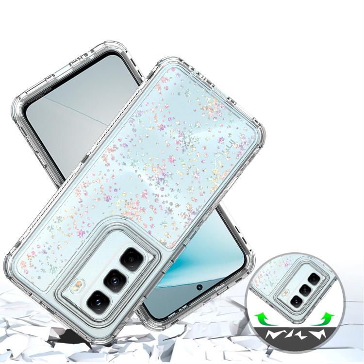 For Infinix Hot 50 Pro 4G Transparent Acrylic Laser Paper Phone Case