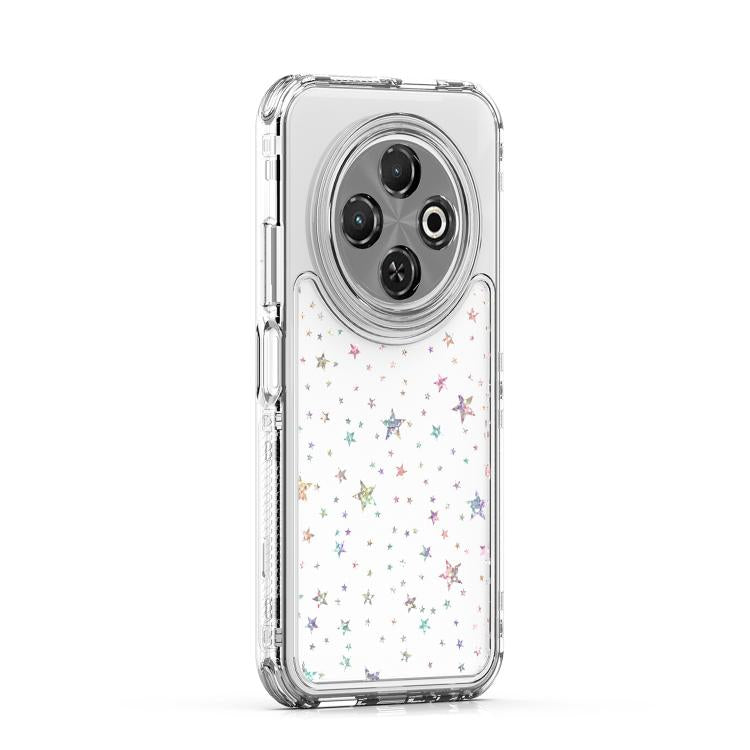 For Tecno Spark 30C Transparent Acrylic Laser Paper Phone Case