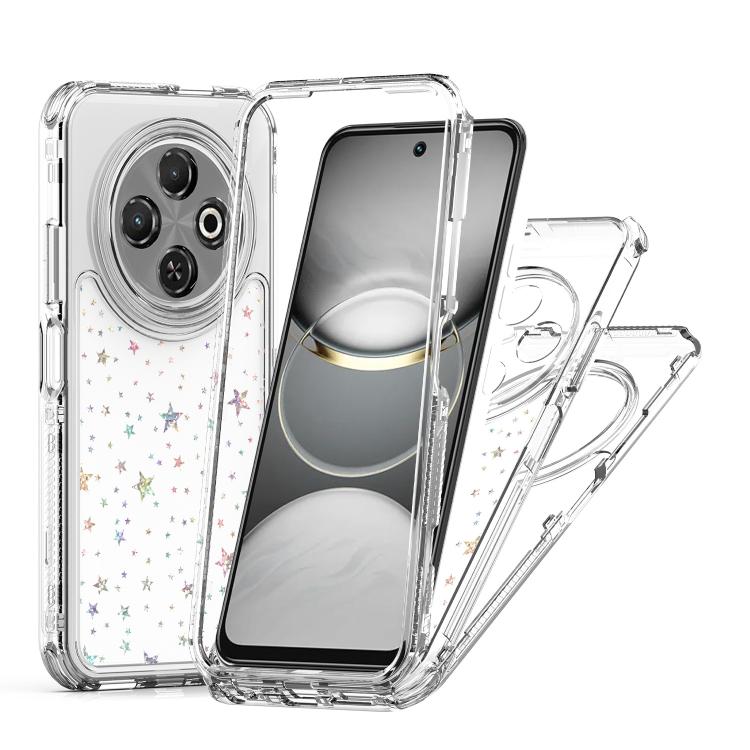 For Tecno Spark 30C Transparent Acrylic Laser Paper Phone Case