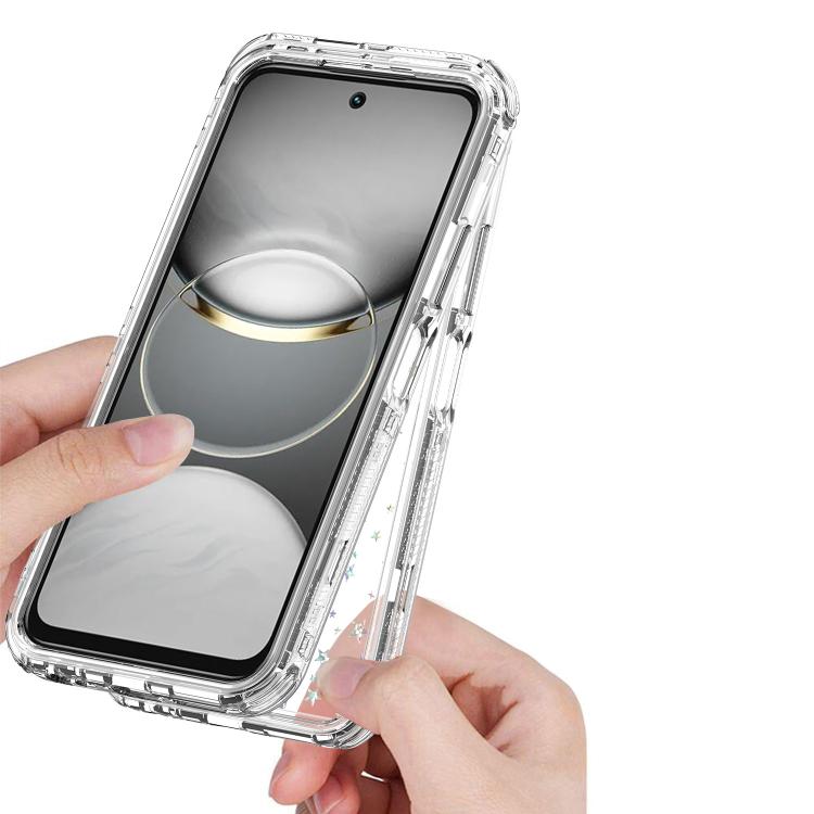 For Tecno Spark 30C Transparent Acrylic Laser Paper Phone Case