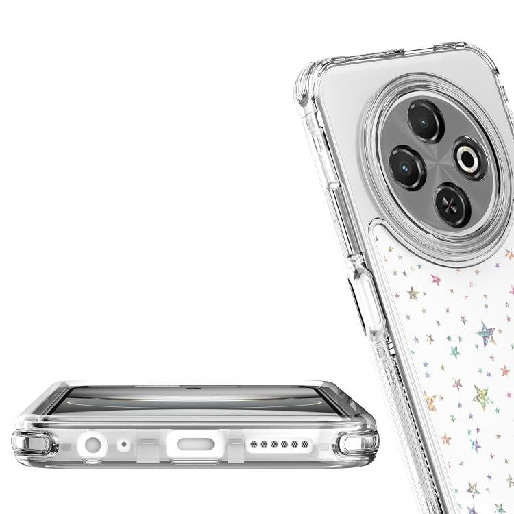 For Tecno Spark 30C Transparent Acrylic Laser Paper Phone Case