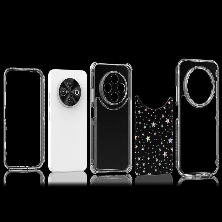 For Tecno Spark 30C Transparent Acrylic Laser Paper Phone Case