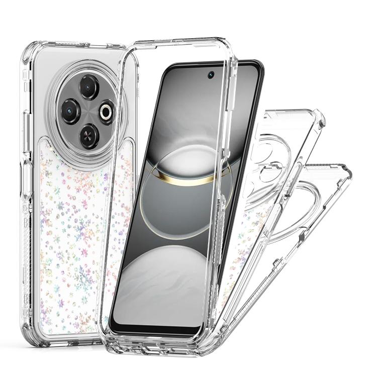 For Tecno Spark 30C Transparent Acrylic Laser Paper Phone Case