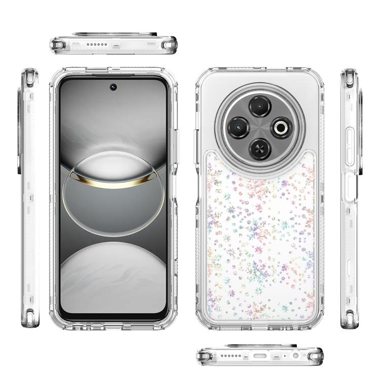 For Tecno Spark 30C Transparent Acrylic Laser Paper Phone Case