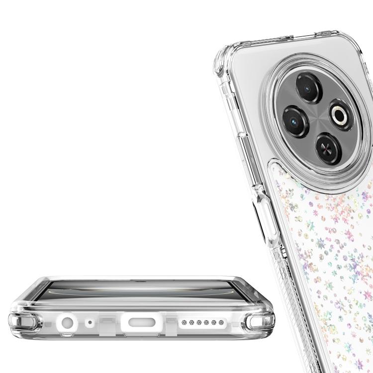 For Tecno Spark 30C Transparent Acrylic Laser Paper Phone Case