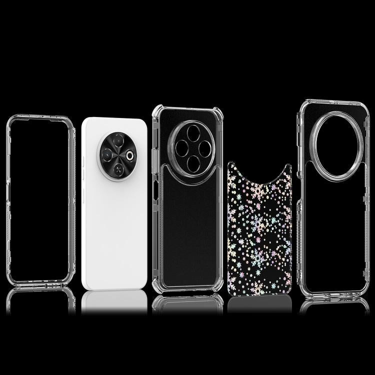 For Tecno Spark 30C Transparent Acrylic Laser Paper Phone Case