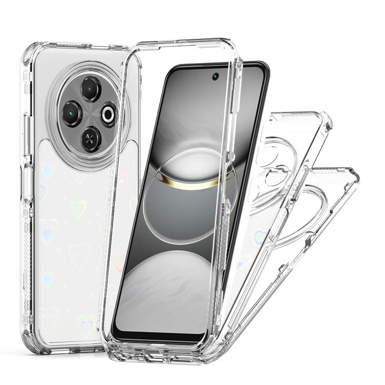 For Tecno Spark 30C Transparent Acrylic Laser Paper Phone Case