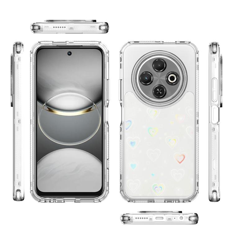 For Tecno Spark 30C Transparent Acrylic Laser Paper Phone Case