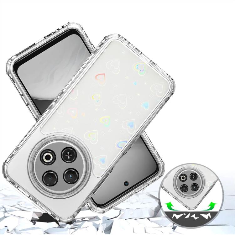 For Tecno Spark 30C Transparent Acrylic Laser Paper Phone Case