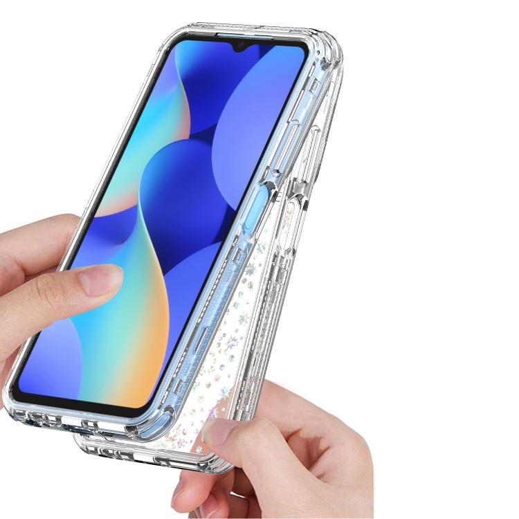 For Tecno Spark 10 Transparent Acrylic Laser Paper Phone Case