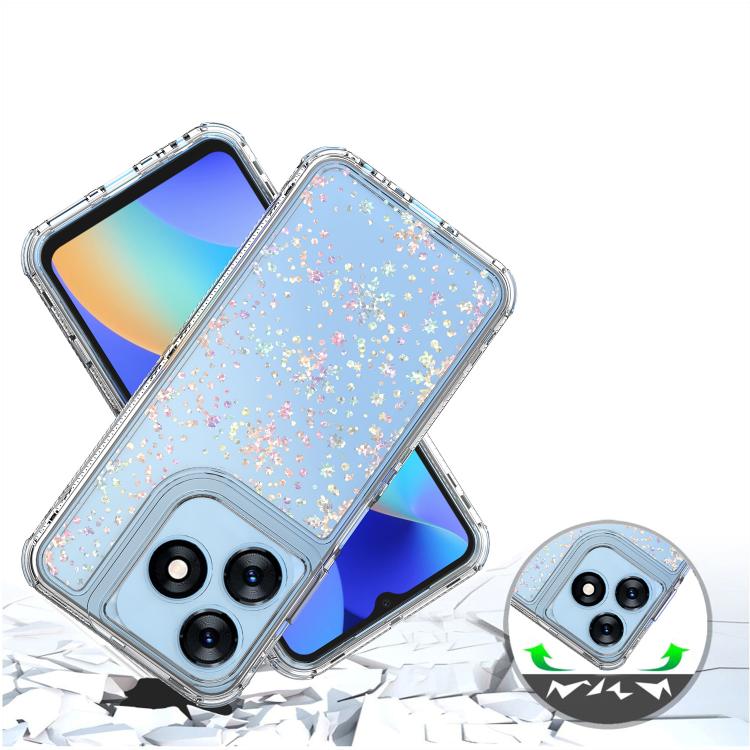 For Tecno Spark 10 Transparent Acrylic Laser Paper Phone Case