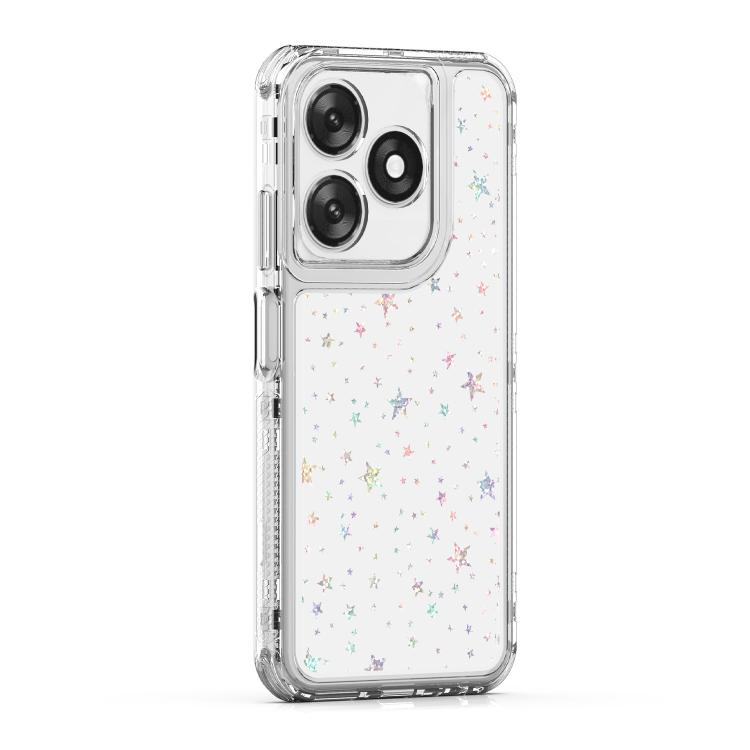 For Tecno Spark 10 Transparent Acrylic Laser Paper Phone Case