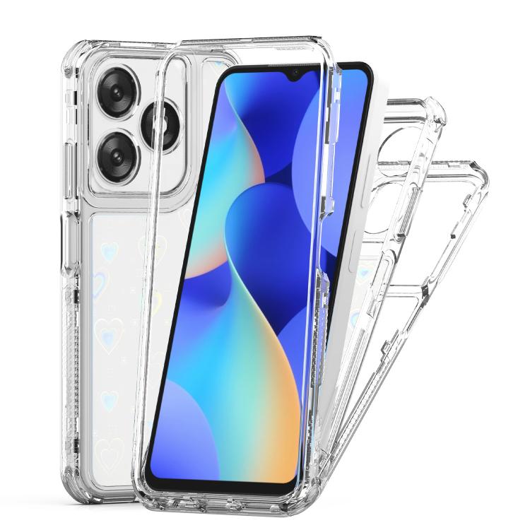 For Tecno Spark 10 Transparent Acrylic Laser Paper Phone Case