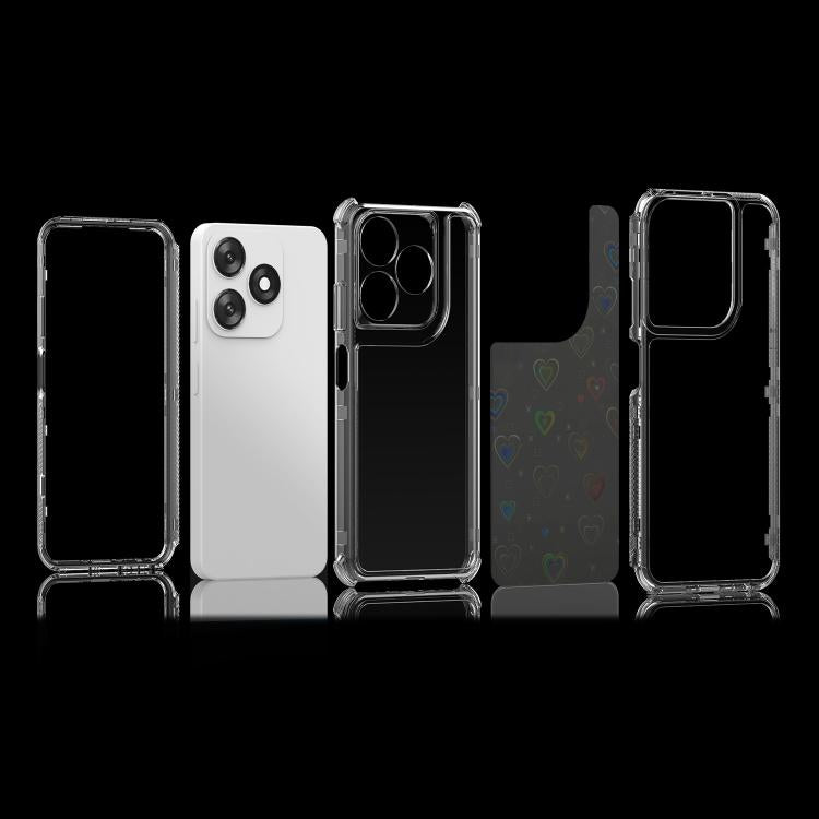 For Tecno Spark 10 Transparent Acrylic Laser Paper Phone Case
