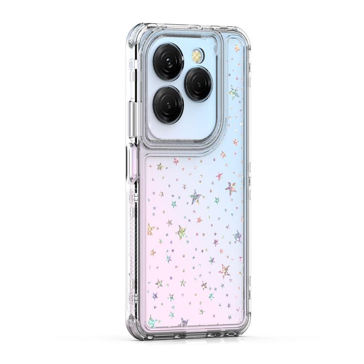 For Tecno Spark 20 Pro Transparent Acrylic Laser Paper Phone Case