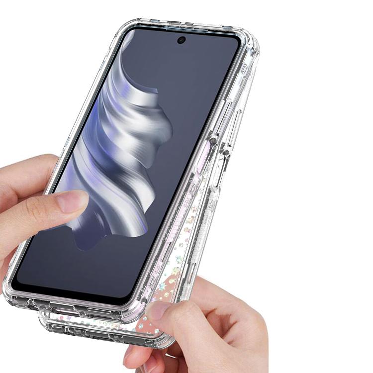 For Tecno Spark 20 Pro Transparent Acrylic Laser Paper Phone Case