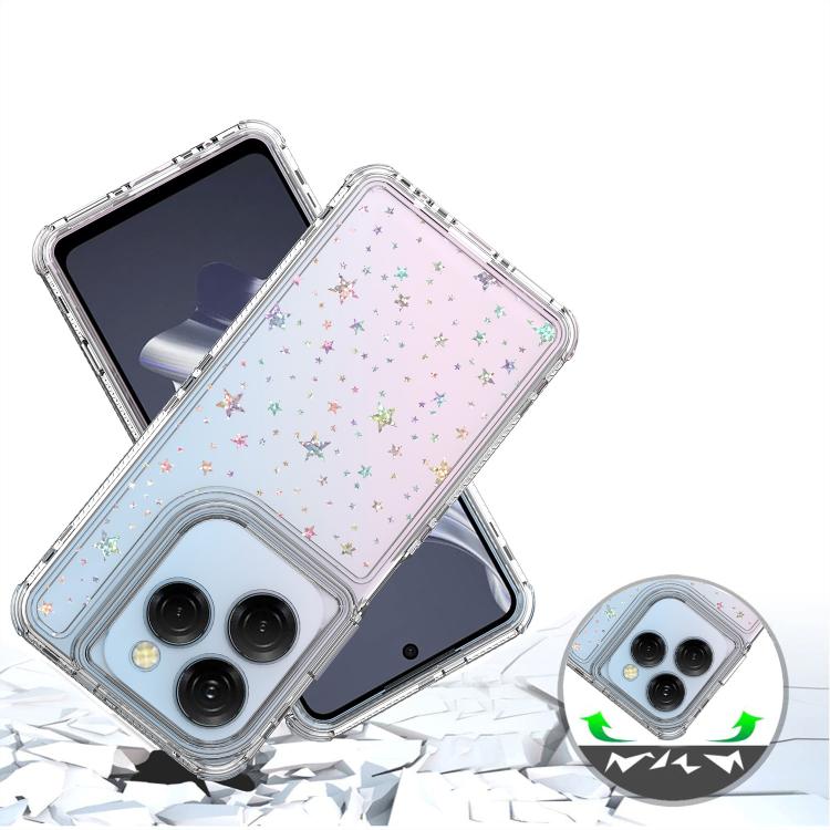 For Tecno Spark 20 Pro Transparent Acrylic Laser Paper Phone Case