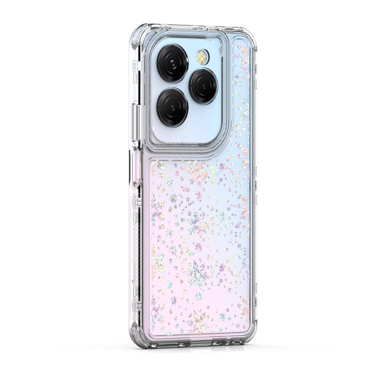 For Tecno Spark 20 Pro Transparent Acrylic Laser Paper Phone Case