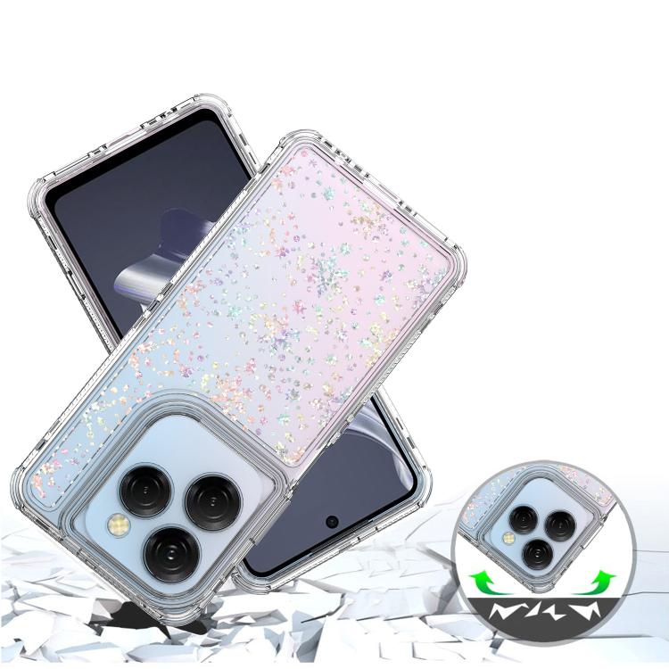 For Tecno Spark 20 Pro Transparent Acrylic Laser Paper Phone Case
