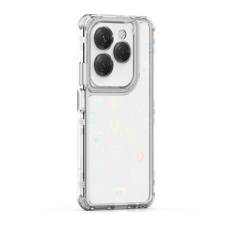 For Tecno Spark 20 Pro Transparent Acrylic Laser Paper Phone Case