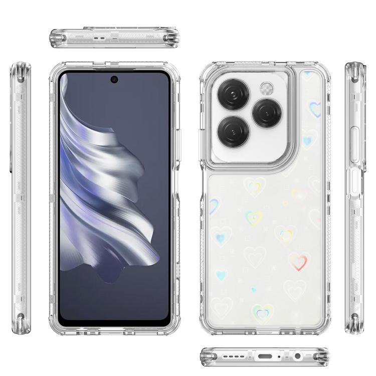 For Tecno Spark 20 Pro Transparent Acrylic Laser Paper Phone Case