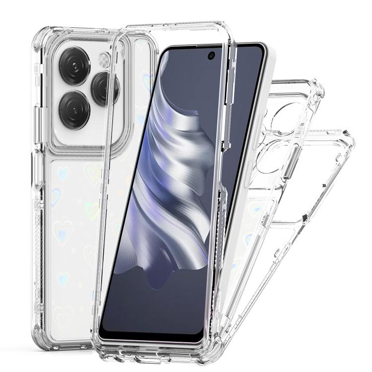 For Tecno Spark 20 Pro Transparent Acrylic Laser Paper Phone Case