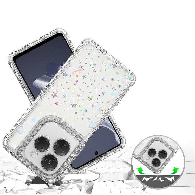 For Tecno Spark 20 Pro Transparent Acrylic Laser Paper Phone Case