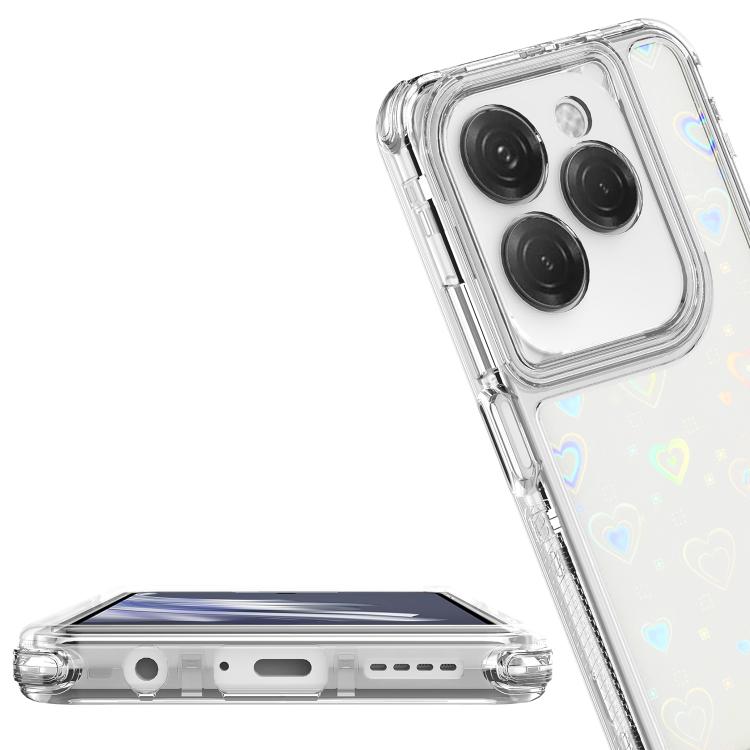 For Tecno Spark 20 Pro Transparent Acrylic Laser Paper Phone Case