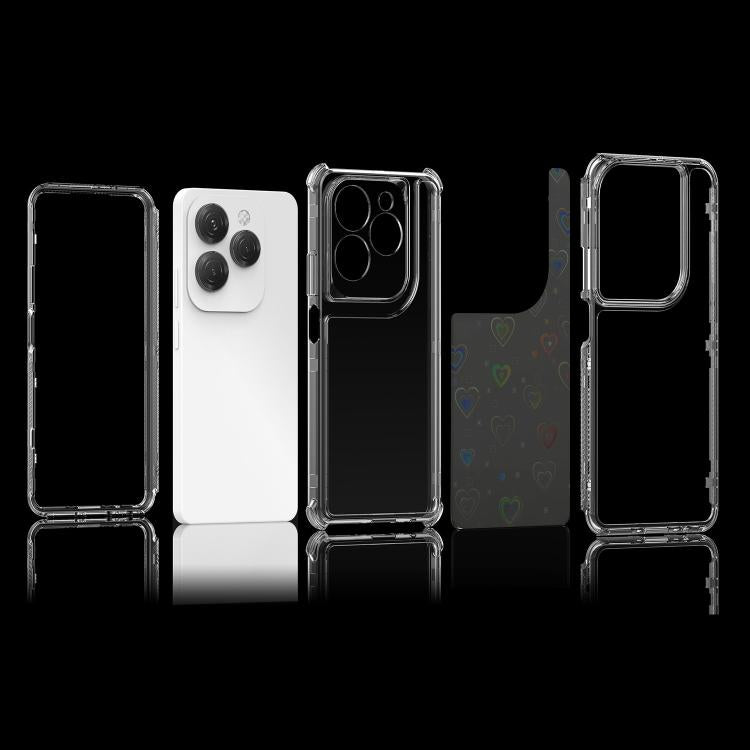 For Tecno Spark 20 Pro Transparent Acrylic Laser Paper Phone Case