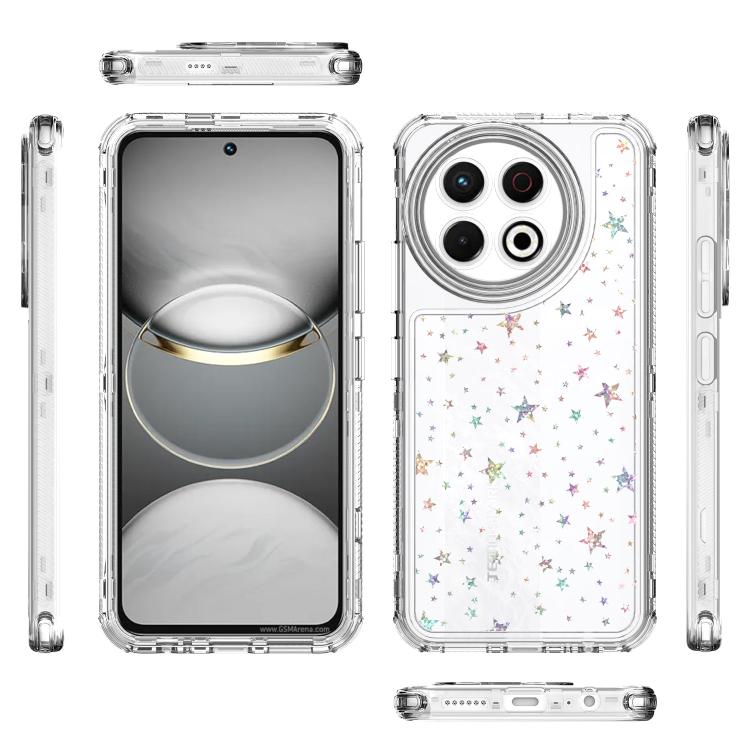 For Tecno Spark 30 Pro 4G Transparent Acrylic Laser Paper Phone Case
