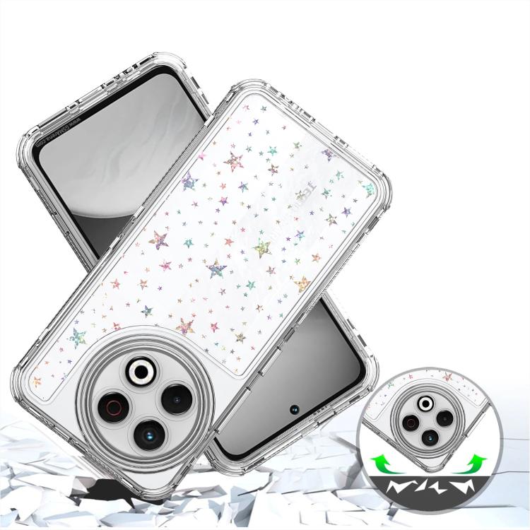 For Tecno Spark 30 Pro 4G Transparent Acrylic Laser Paper Phone Case