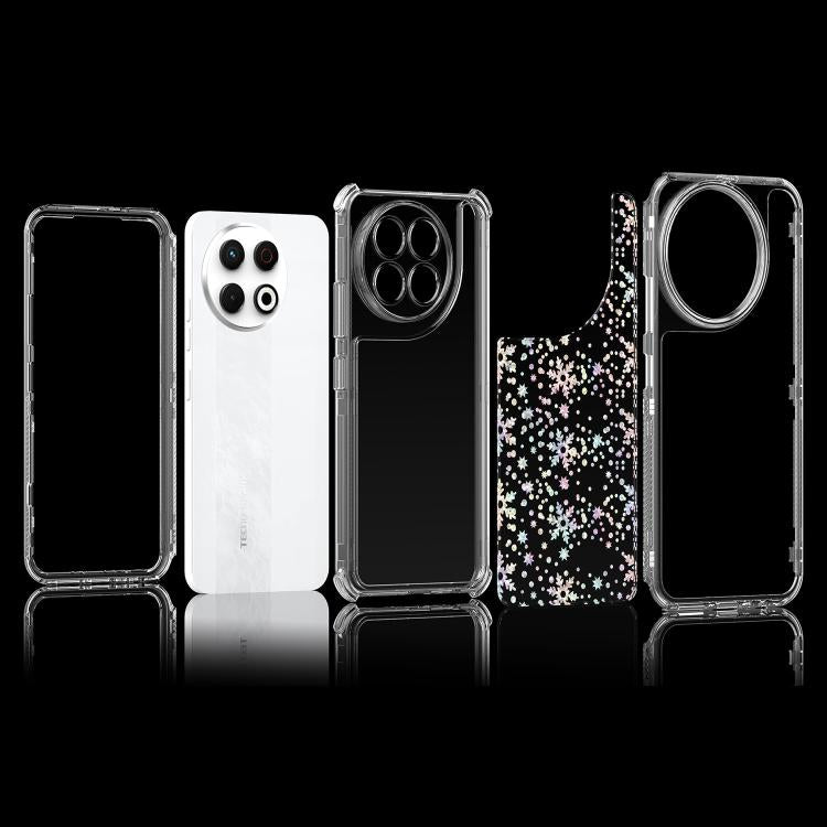 For Tecno Spark 30 Pro 4G Transparent Acrylic Laser Paper Phone Case