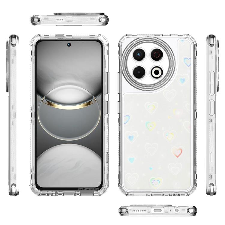 For Tecno Spark 30 Pro 4G Transparent Acrylic Laser Paper Phone Case